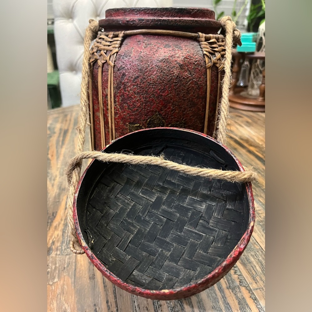 Bamboo Rice Container With Lid - Picture 5 of 13